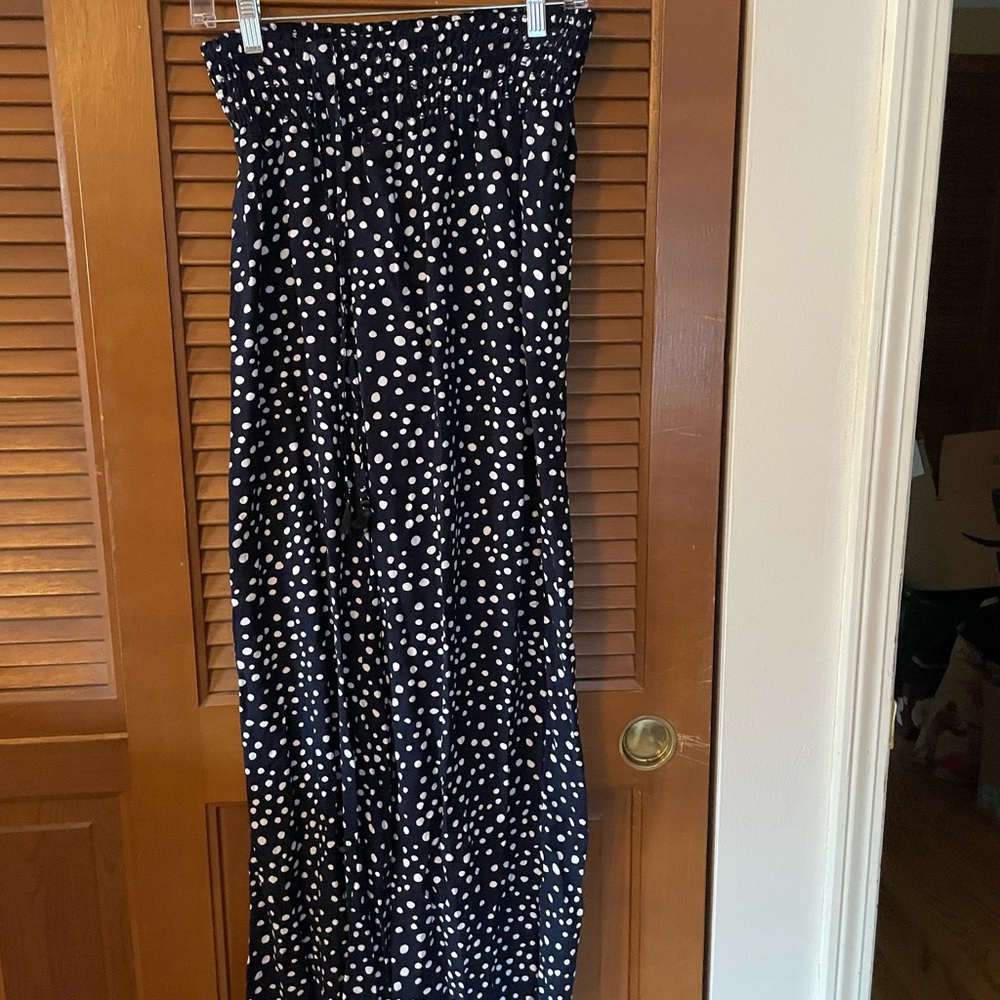 one 5 one Black and White Polka Dot Wide Leg Pants